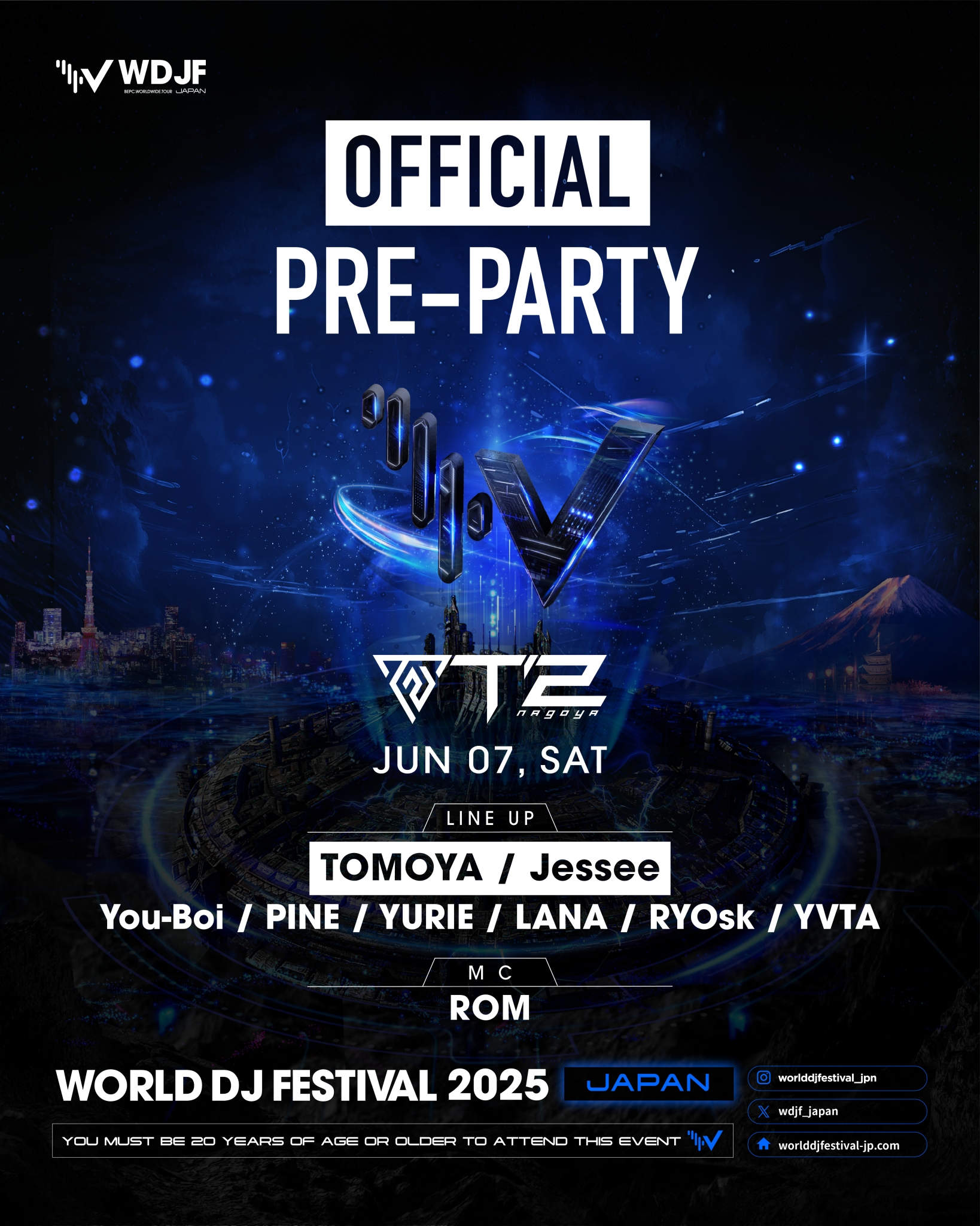 World DJ Festival Japan 2025 Official Pre-Party at T2 NAGOYA