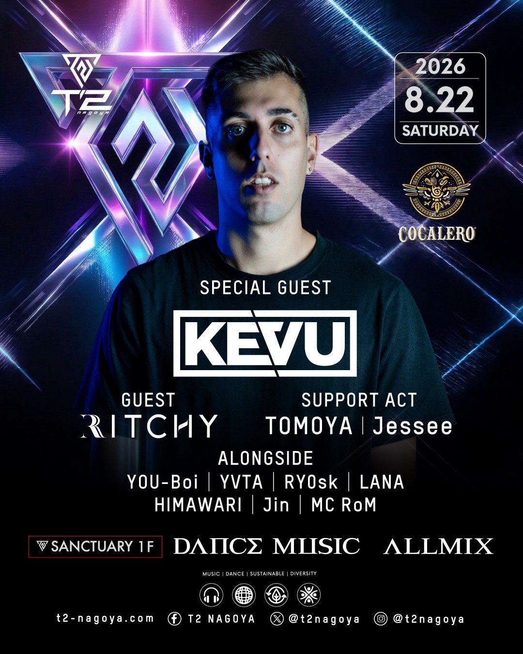 2026.08.22 SAT : SPECIAL GUEST DJ : KEVU